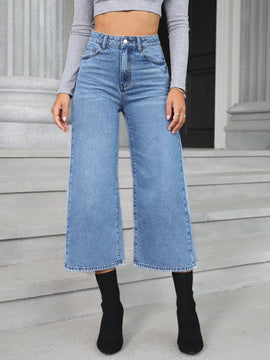 Frenchy Jeans de talle alto de pierna ancha