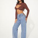 SXY Jeans vinculado con cadena de pierna ancha