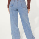 SXY Jeans vinculado con cadena de pierna ancha