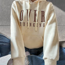 Moosta sudadera con capucha y cordon mujer, estampado "overrensando", otono