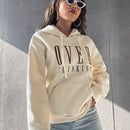 Moosta sudadera con capucha y cordon mujer, estampado "overrensando", otono