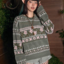 ROMWE Fairycore Jersey floral & con patron geometrico