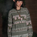 ROMWE Fairycore Jersey floral & con patron geometrico