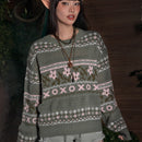 ROMWE Fairycore Jersey floral & con patron geometrico