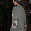 ROMWE Fairycore Jersey floral & con patron geometrico