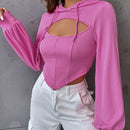 Ezwear capucha unicolor con abertura bajo hanky 2 en 1 con cordon