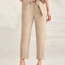 Mulvari pantalones unicolor con cinturon