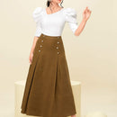 Blusa escote corazon de manga farol