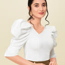 Blusa escote corazon de manga farol