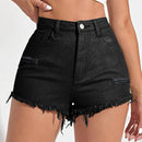 EZwear Shorts mezclilla rotos bajo crudo