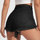 EZwear Shorts mezclilla rotos bajo crudo