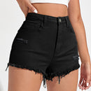 EZwear Shorts mezclilla rotos bajo crudo