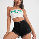 EZwear Shorts mezclilla rotos bajo crudo