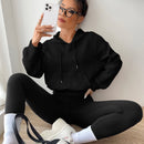 Ezwear capucha con bolsillo de canguro de manga raglan con cordon