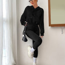 Ezwear capucha con bolsillo de canguro de manga raglan con cordon