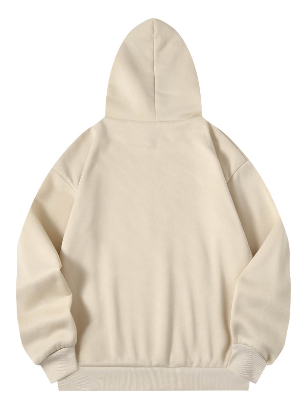 Ezwear sudadera con capucha informal con cordon para mujeres, estampado con letras, para otono/invierno