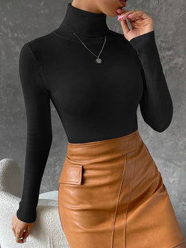 Essnce Jersey cuello alto tejido de canale