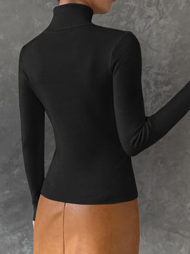 Essnce Jersey cuello alto tejido de canale