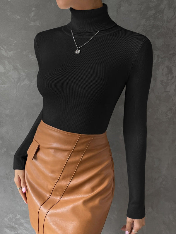 Essnce Jersey cuello alto tejido de canale
