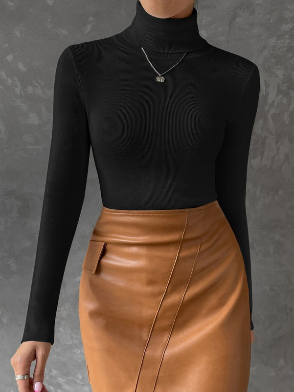 Essnce Jersey cuello alto tejido de canale