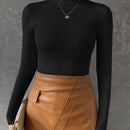 Essnce Jersey cuello alto tejido de canale