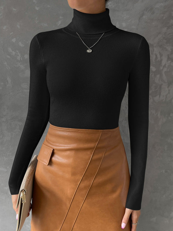 Essnce Jersey cuello alto tejido de canale