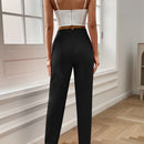 Lune pantalones de mujer casuales a rayas nauticas y entallados, para otono