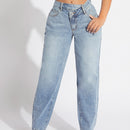 SXY Jeans de ajuste mom cintura escalonada