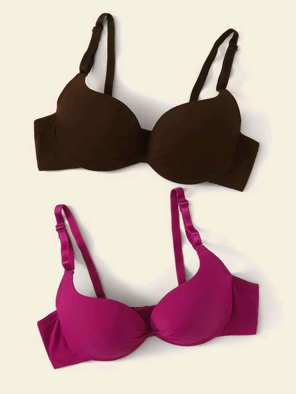 Set de sujetador con aro unicolor 2 paquetes