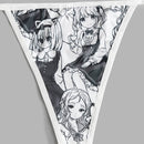 ROMWE Anime Set de lenceria con estampado de figura halter con cordon lateral
