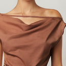 BIZwear Top de cuello asimetrico ropa de trabajo