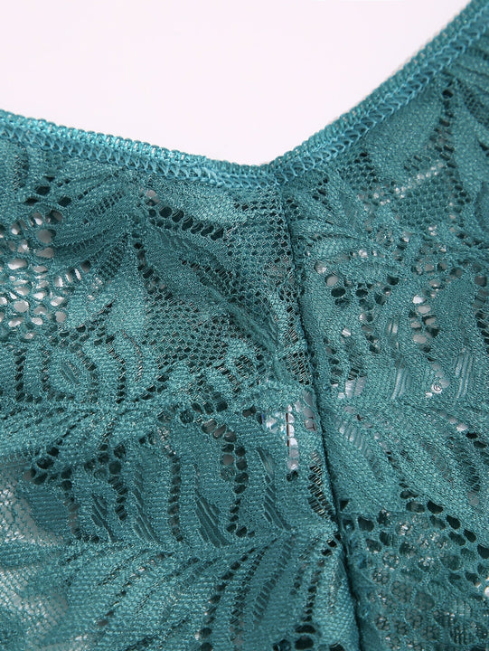 FINETOO Bragas con encaje floral con bordado ribete en abanico