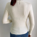 DAZY Sueter De Punto Solido Con Cuello Alzado