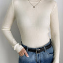 DAZY Sueter De Punto Solido Con Cuello Alzado