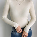 DAZY Sueter De Punto Solido Con Cuello Alzado