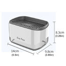 Dispensador de Jabón Easy-Press con Esponja para Limpieza de Cocina y Baño – Dispensador de Bomba de Plástico Blanco con Esponjas de Fregado Verdes, No Requiere Pilas, Dispensador de Jabón para Baño