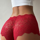 Lencería De Encaje Floral Con Borde De Concha Panty