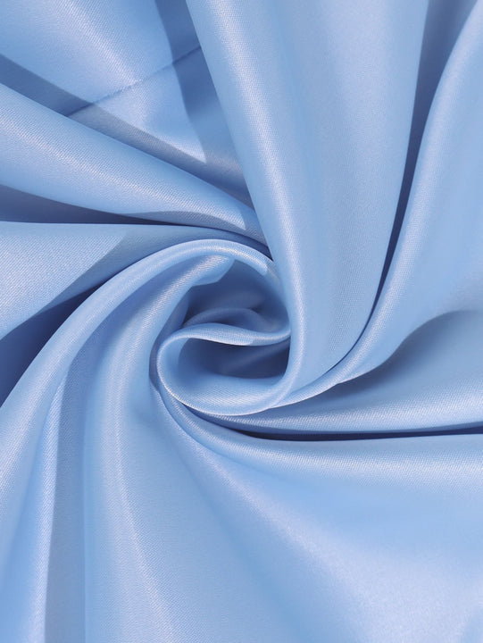 PARTHEA Vestido ajustado de muslo con abertura de espalda abierta de saten sin guantes