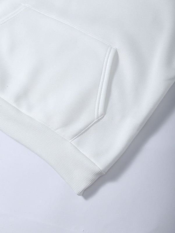 Ezwear sudadera con capucha informal con cordon para mujeres, estampado con letras, para otono/invierno