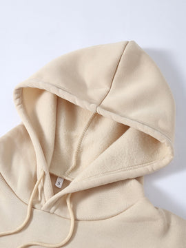 Ezwear sudadera con capucha informal con cordon para mujeres, estampado con letras, para otono/invierno