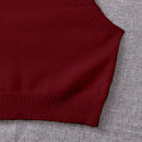 EZwear Chaleco de punto unicolor tejido de canale