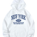 Ezwear sudadera con capucha informal con cordon para mujeres, estampado con letras, para otono/invierno