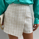 Frenchy Skort de cuadros cruzado delantero