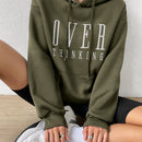 Moosta sudadera con capucha y cordon mujer, estampado "overrensando", otono