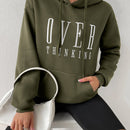 Moosta sudadera con capucha y cordon mujer, estampado "overrensando", otono