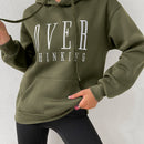 Moosta sudadera con capucha y cordon mujer, estampado "overrensando", otono