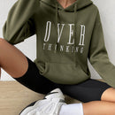 Moosta sudadera con capucha y cordon mujer, estampado "overrensando", otono