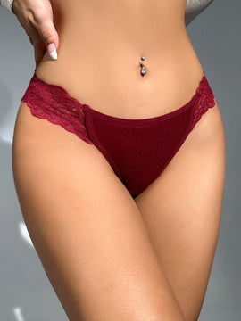 Lenceria Encaje Contrastante Panty