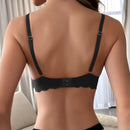 Sujetador push up ribete con encaje
