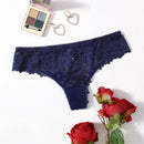 Lenceria de encaje floral de tanga